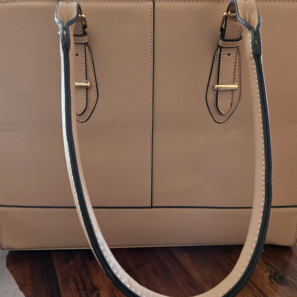 Large Tote Shoulder Bag Work Travel Purse Laptop Carry All Weekender Classy - Picture 3 of 16